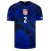 Camiseta Estados Unidos Sergino Dest #2 Visitante Equipación Mundial 2022 manga corta
